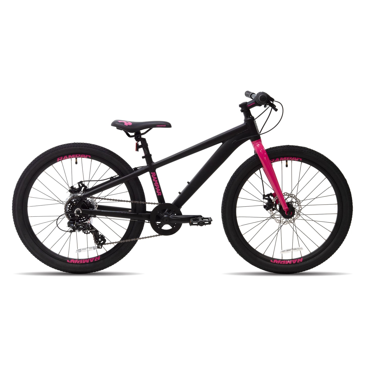 Rampar Street Machine 24 Kids’ Bike 24In Matte Black/Hot Pink