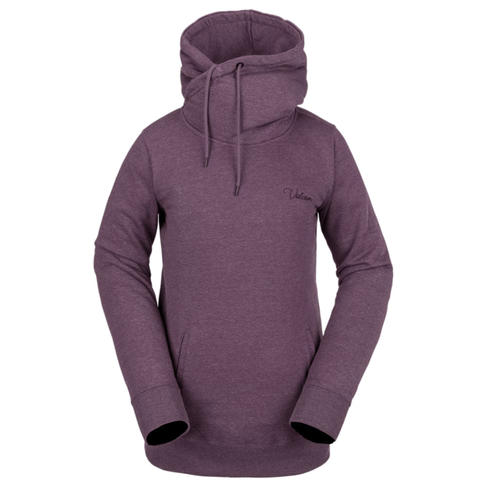 volcom tower pullover fleece hoodie-color-blackberry