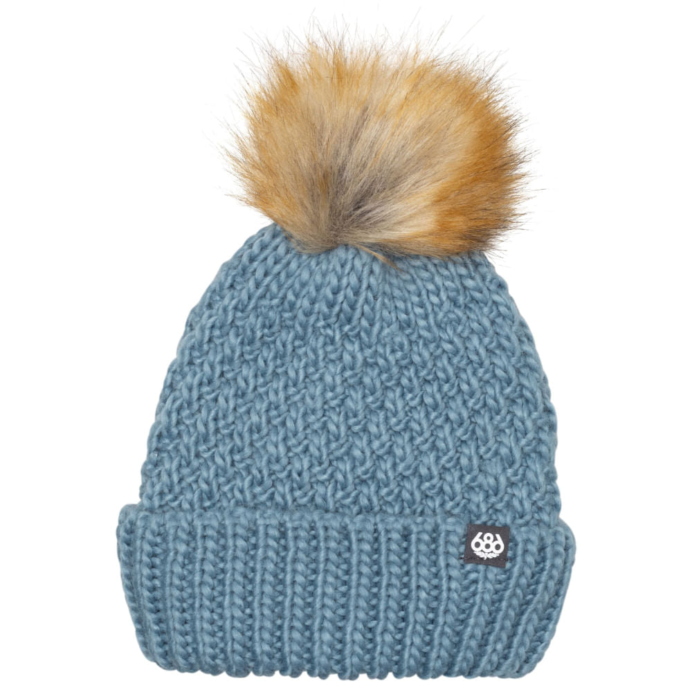 686 majesty cable knit beanie-color-steel blue