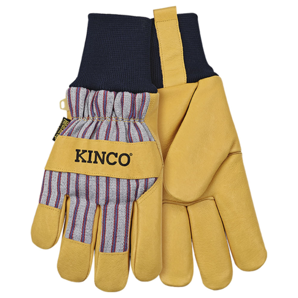 kinco handschuhe Kinco Large Lined Grain Pigskin Palm Gloves w/Knit Wrist (1927KW-L)