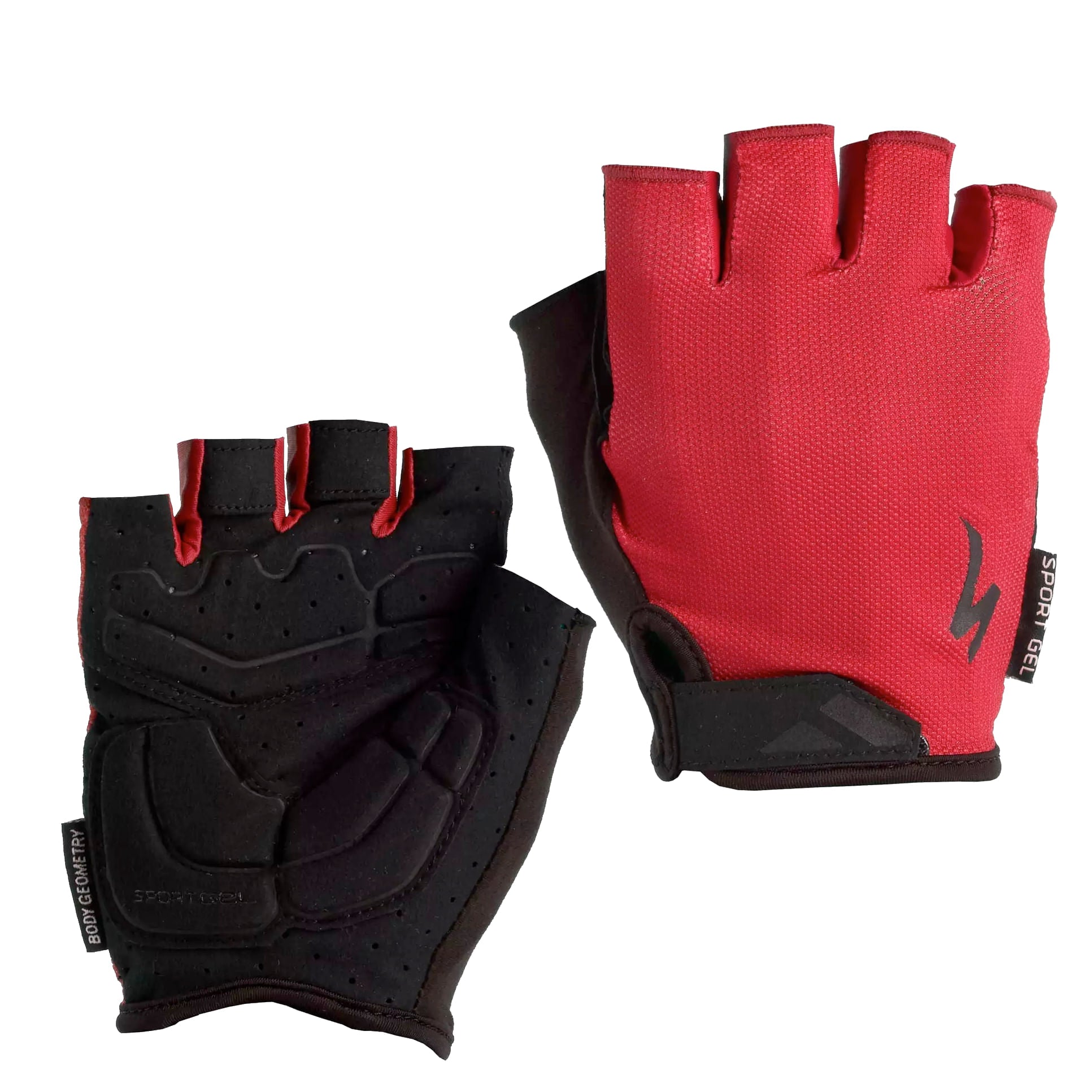 Specialized Men's Body Geometry Sport Gel Short Finger Gloves, Vivid Red S