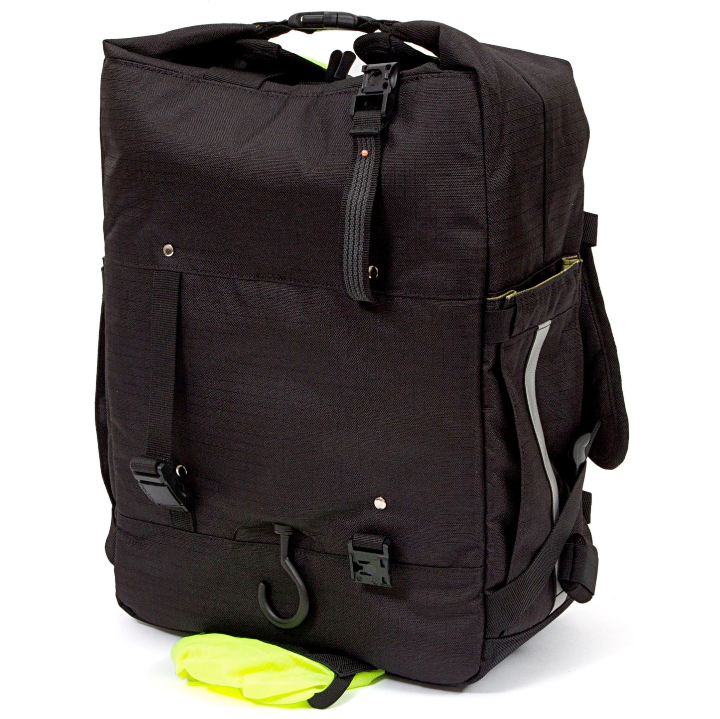 po campo bedford backpack pannier-color-black ripstop