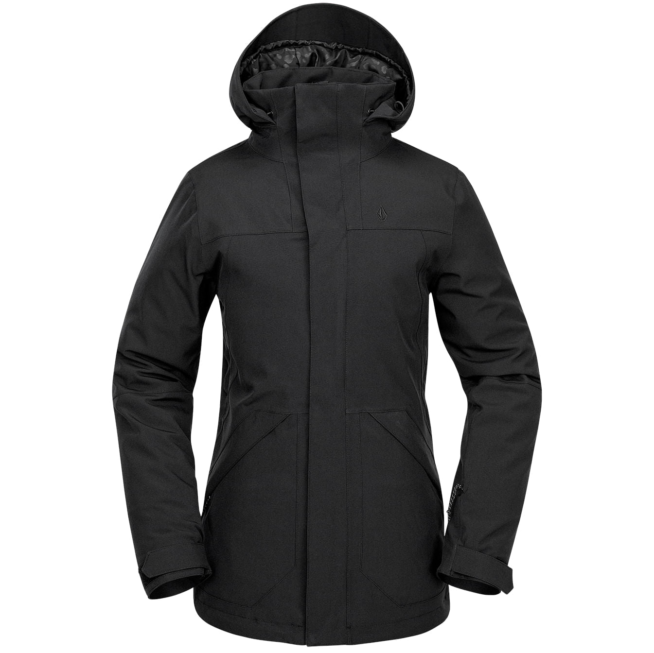 volcom shelter 3d stretch women’s jacket-color-black
