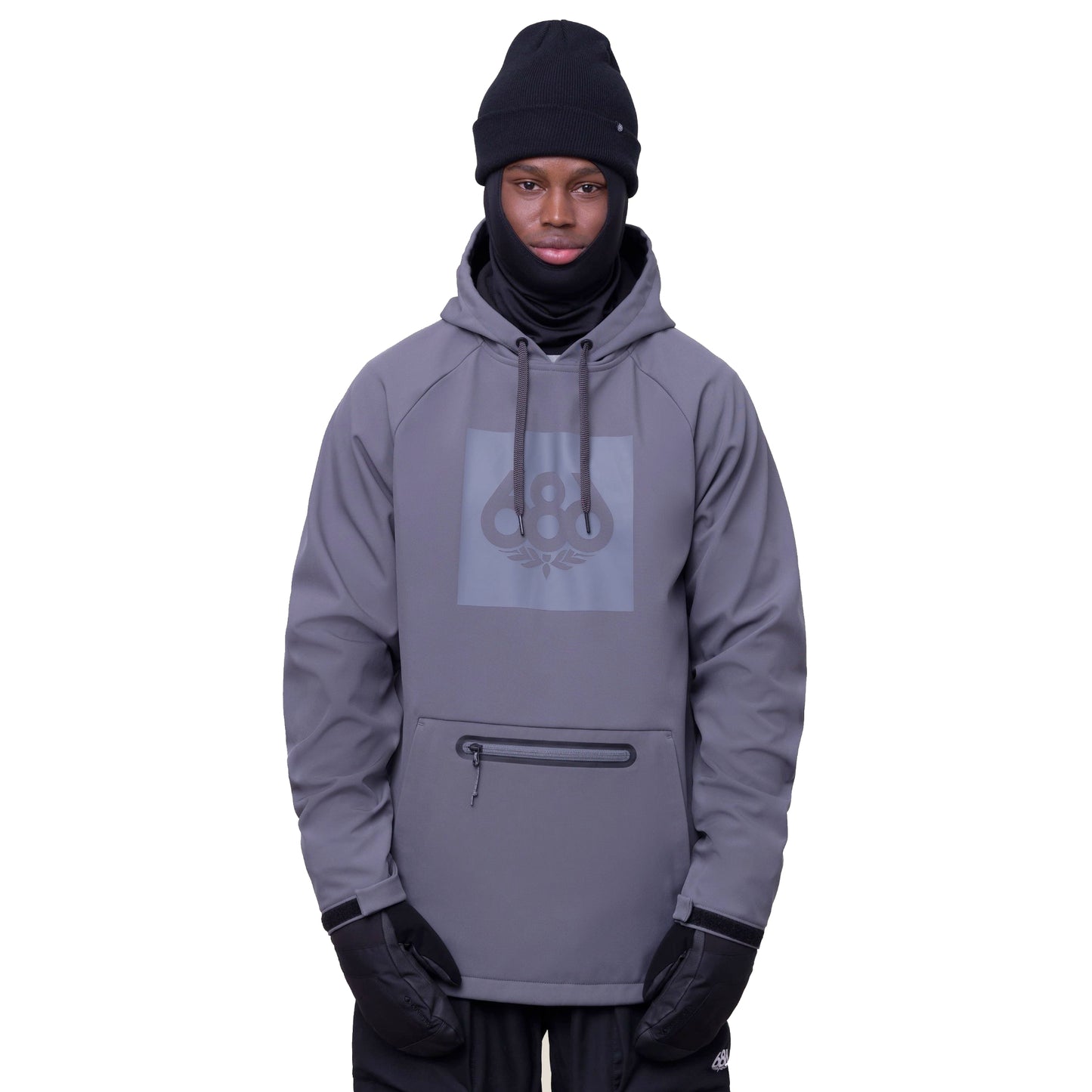 686 men’s waterproof hoodie-color-rhino grey