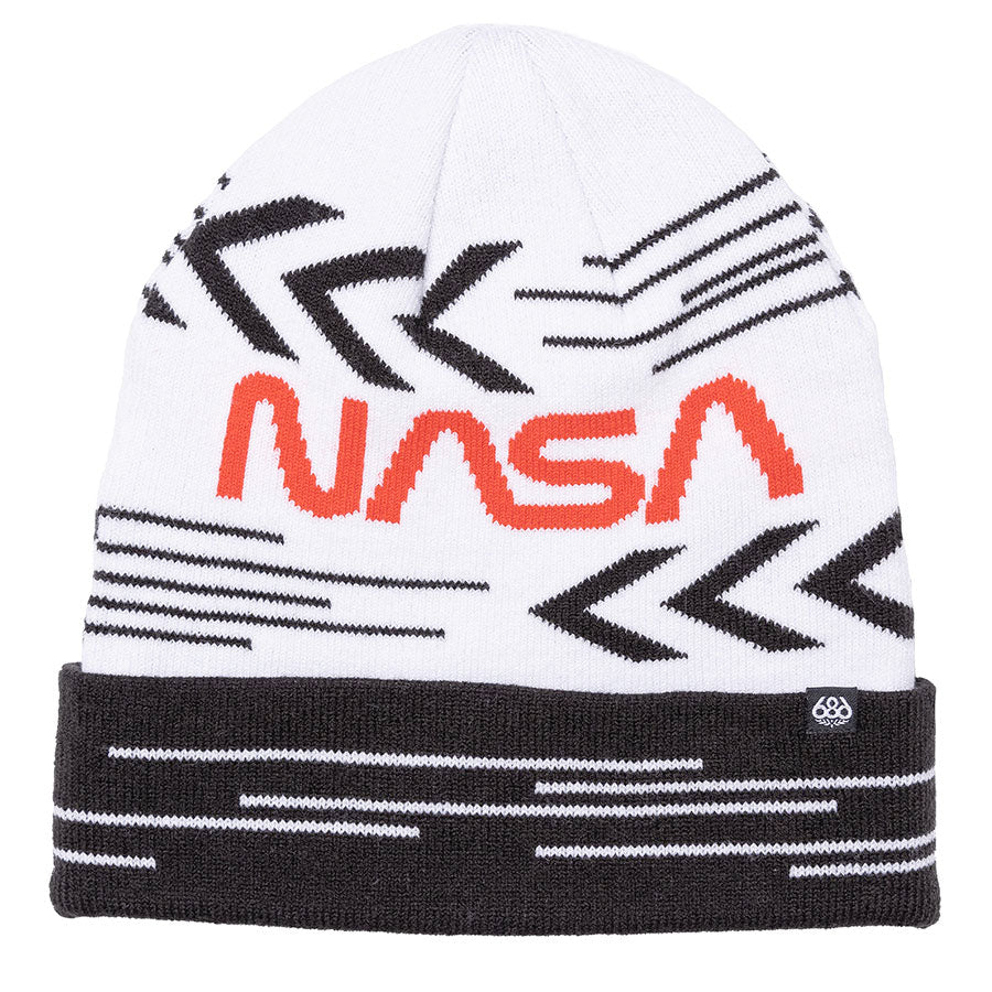 686 nasa knit beanie-color-white