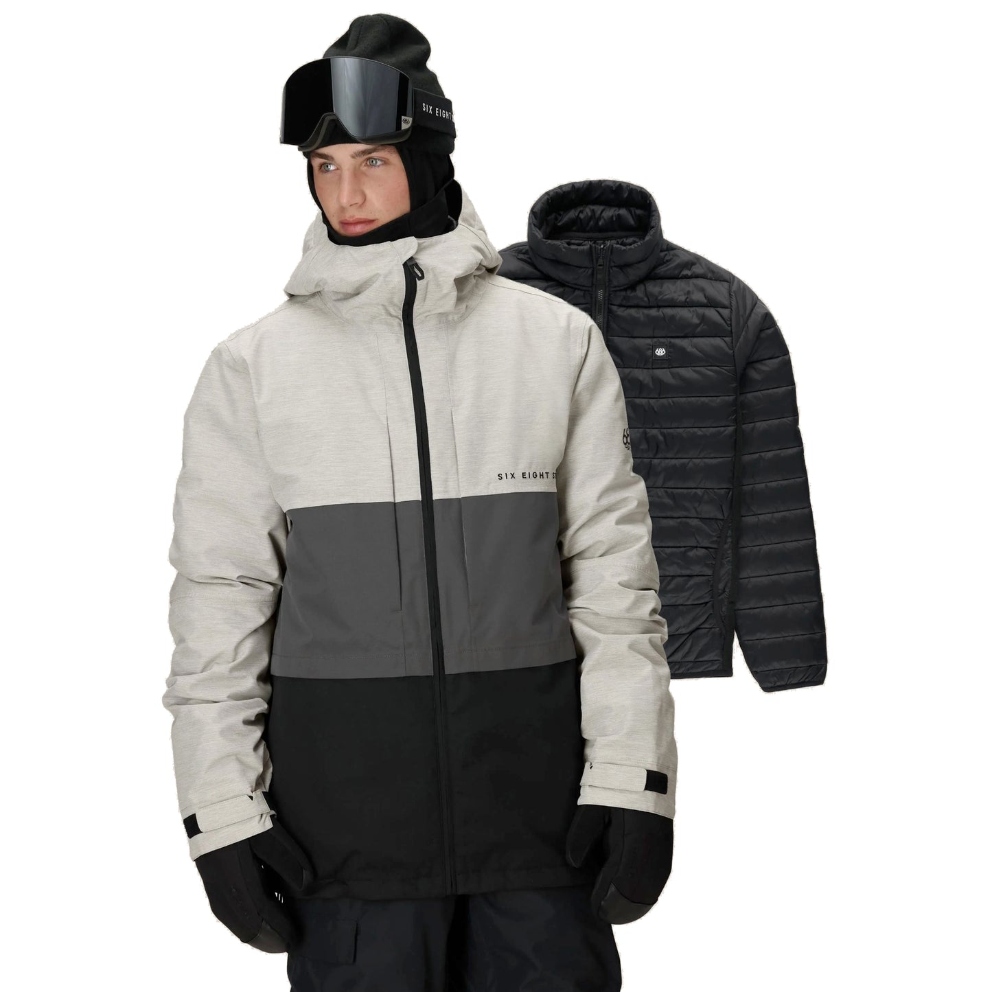 686 smarty 3-in-1 form men’s jacket-color-white heather colorblock