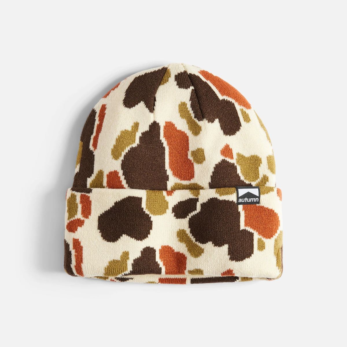 Autumn Duck Camo Beanie One Size Eggshell