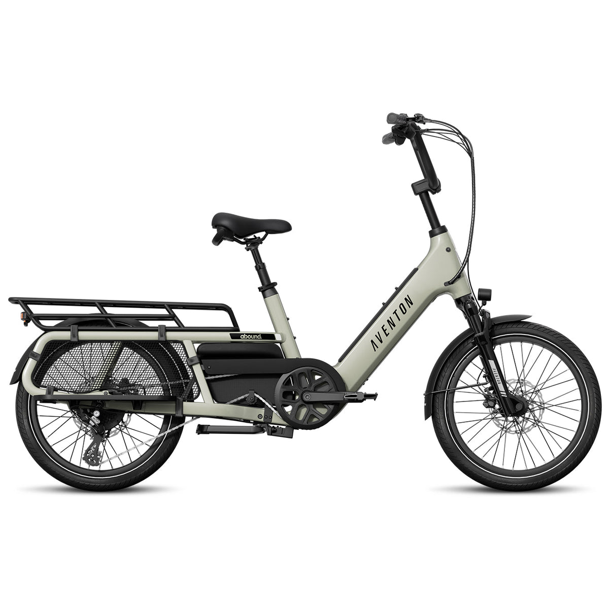 Aventon Abound LR Electric Cargo Bike All Matte Stealth
