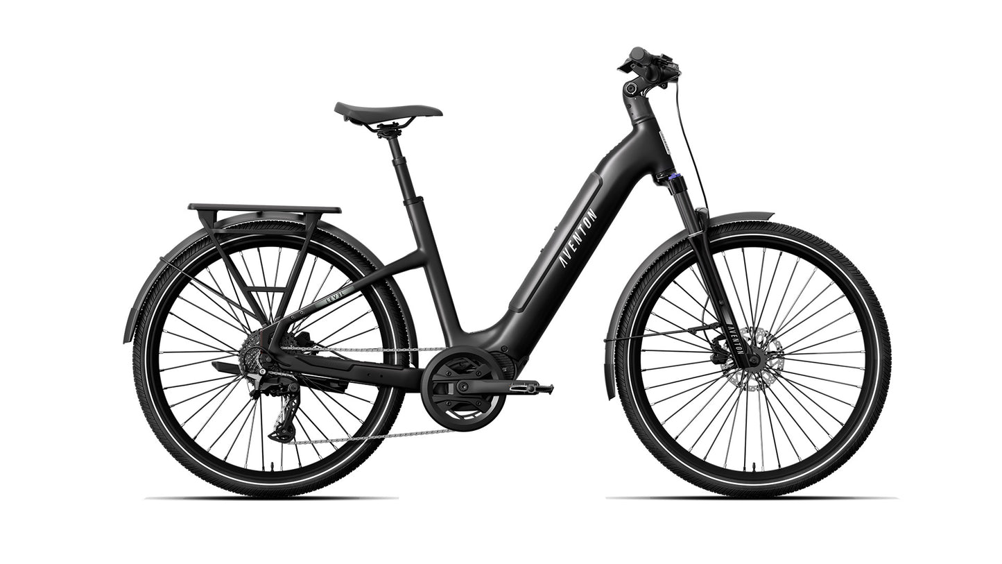Aventon Level 4 ADV Step Thru Electric Bike L Matte Black