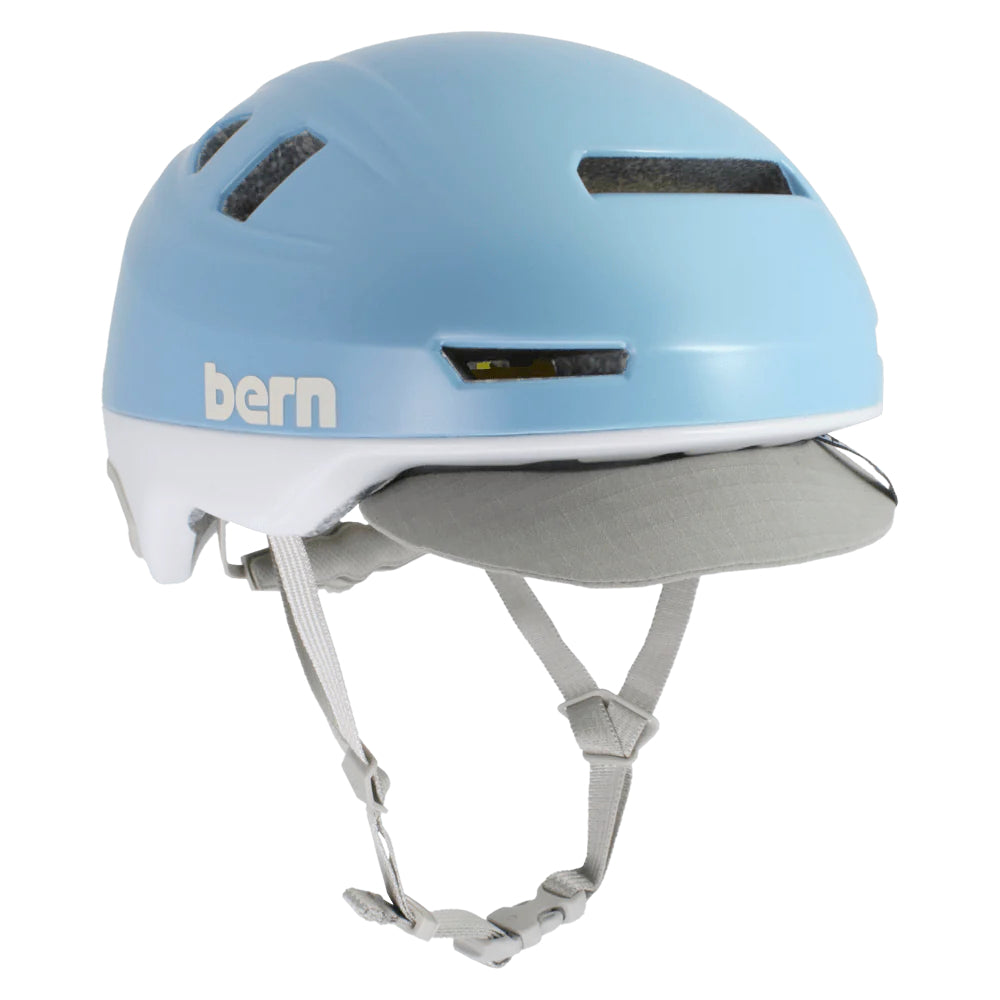 Bern Hudson MIPS Helmet L Satin Pool White