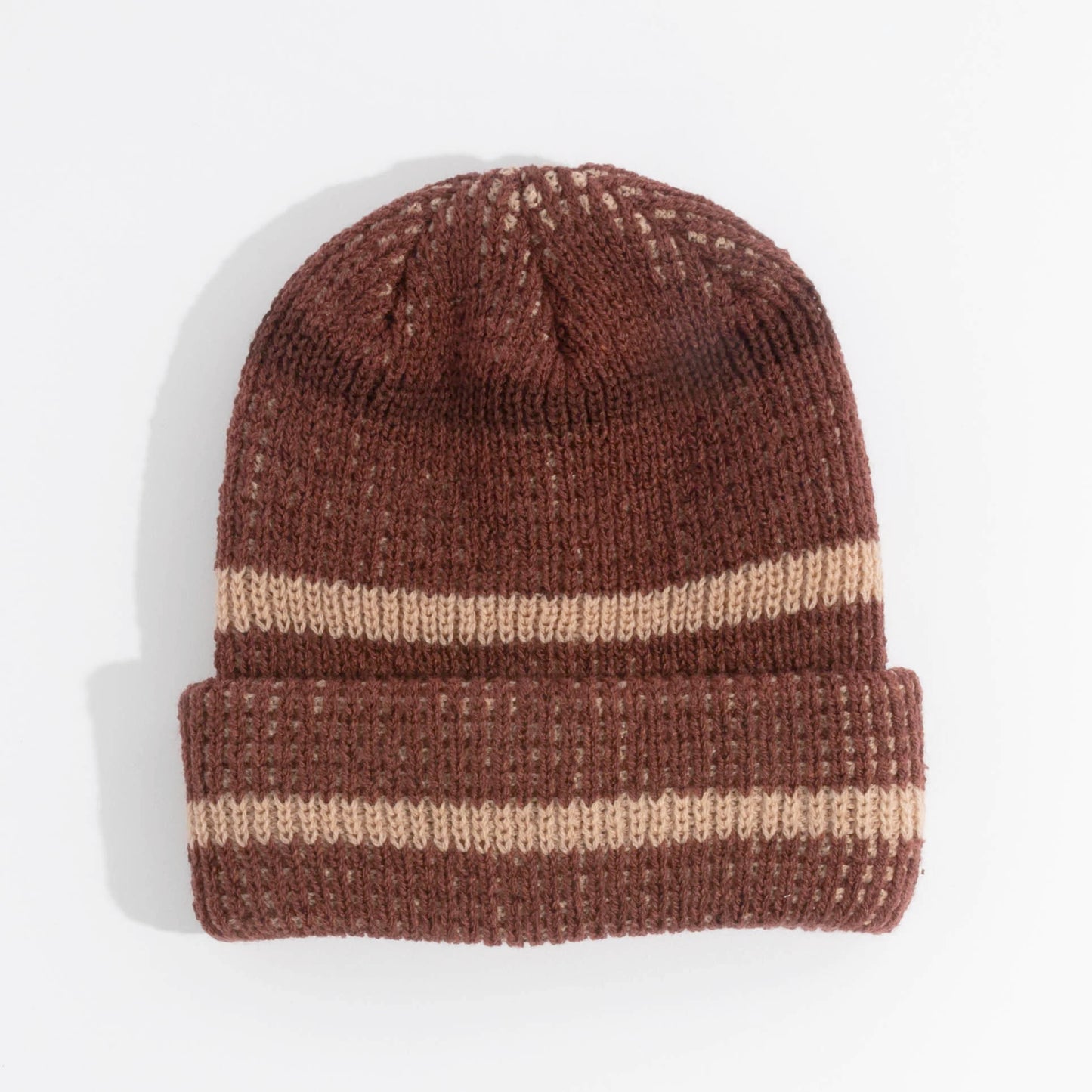 coal vista beanie-color-burgundy / light brown