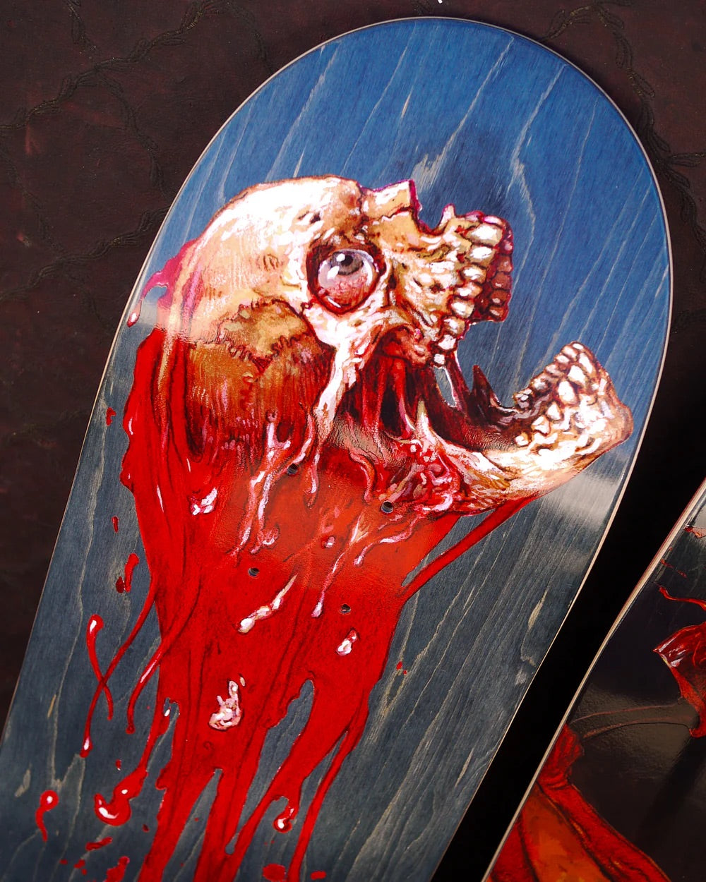 creature cannibal corpse skull & blood skateboard deck
