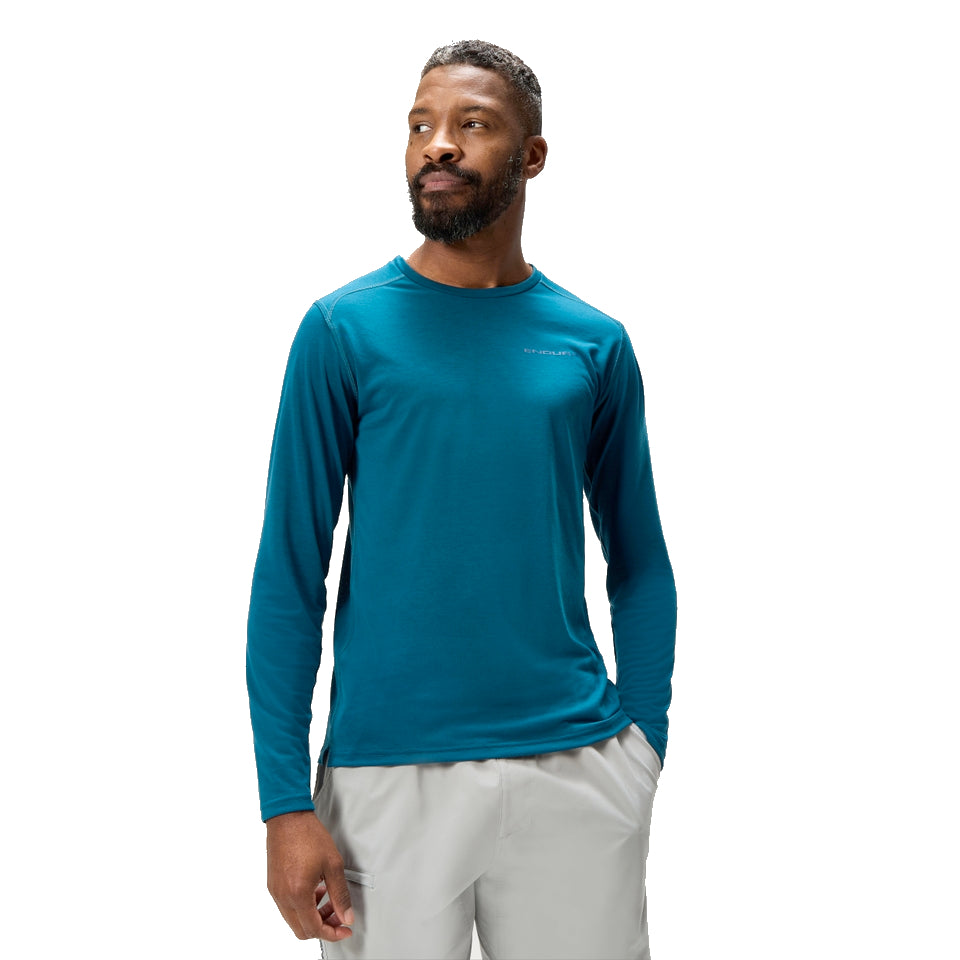 endura loop men’s long sleeve tech tee-color-blu