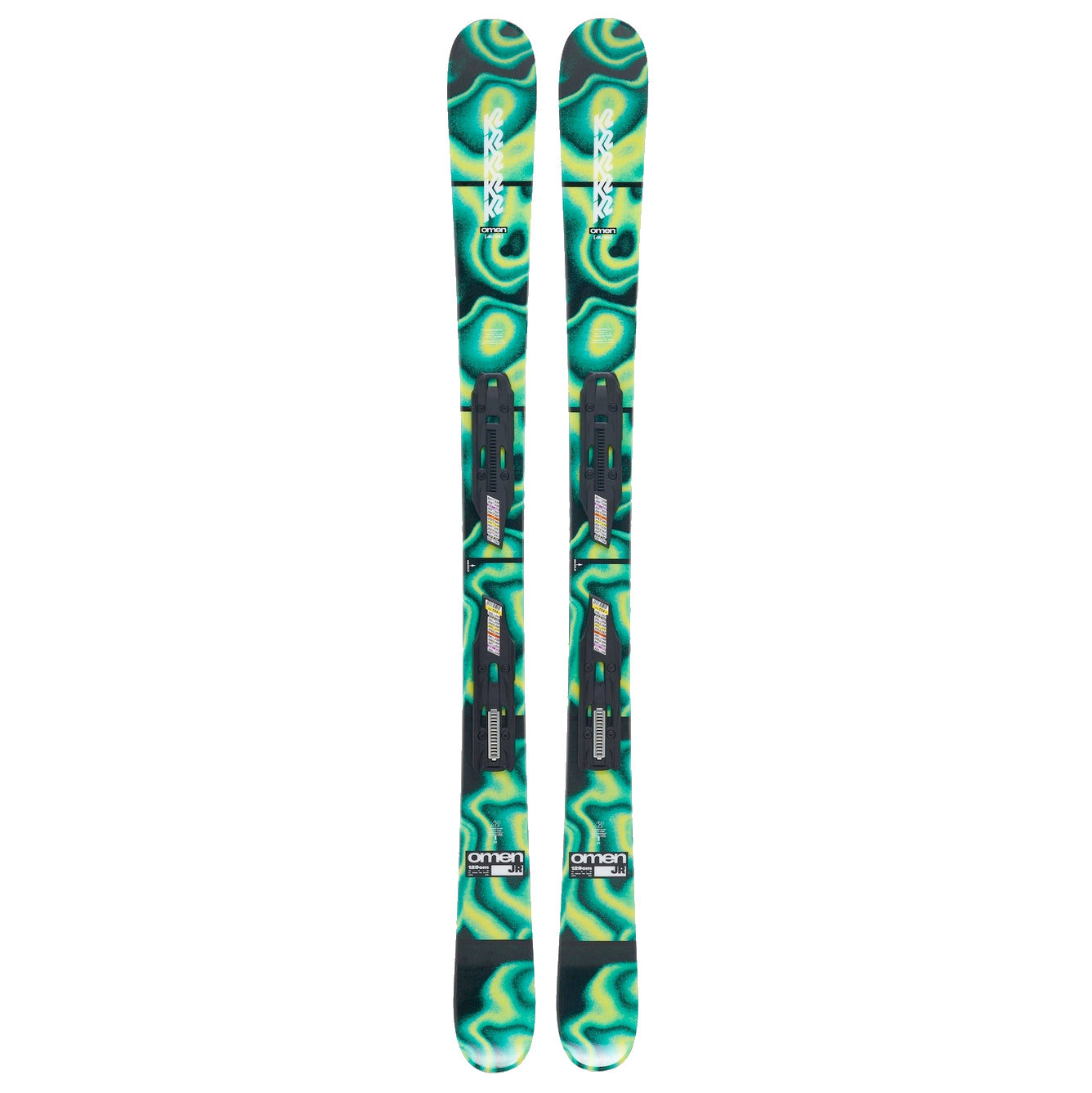 k2 boys skis Indy+fdt 4.5 Alpine 76 learn tricks K2 Kids' Omen Jr Skis