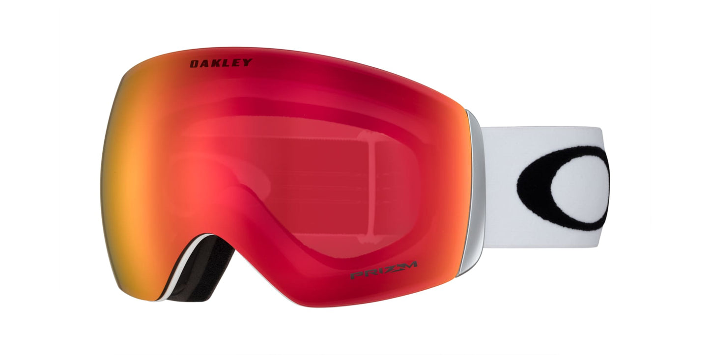 oakley flight deck l snow goggles-color-matte white -prizim torch