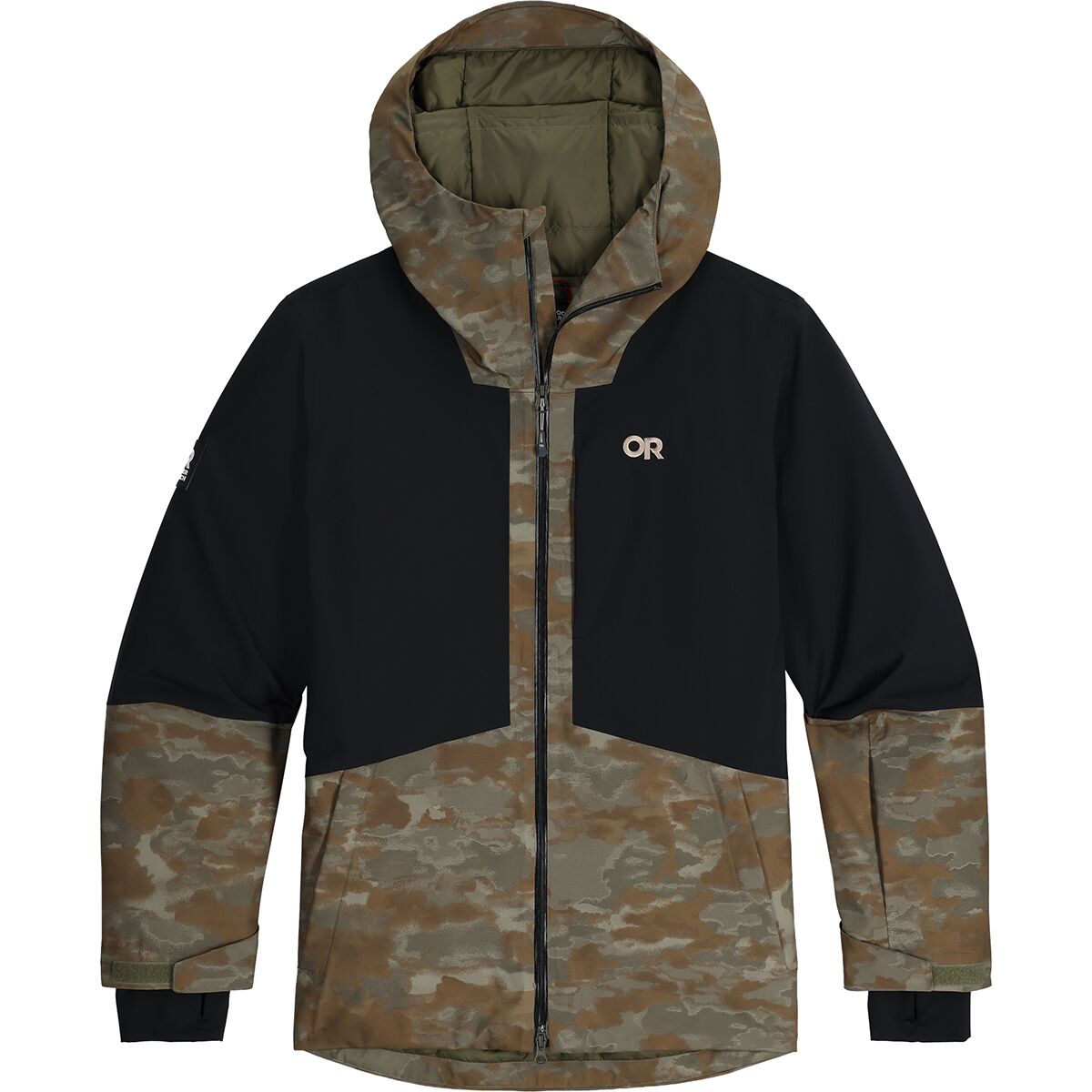 Outdoor Research Snowcrew Jacket Xl Ranger Green Camo/Black