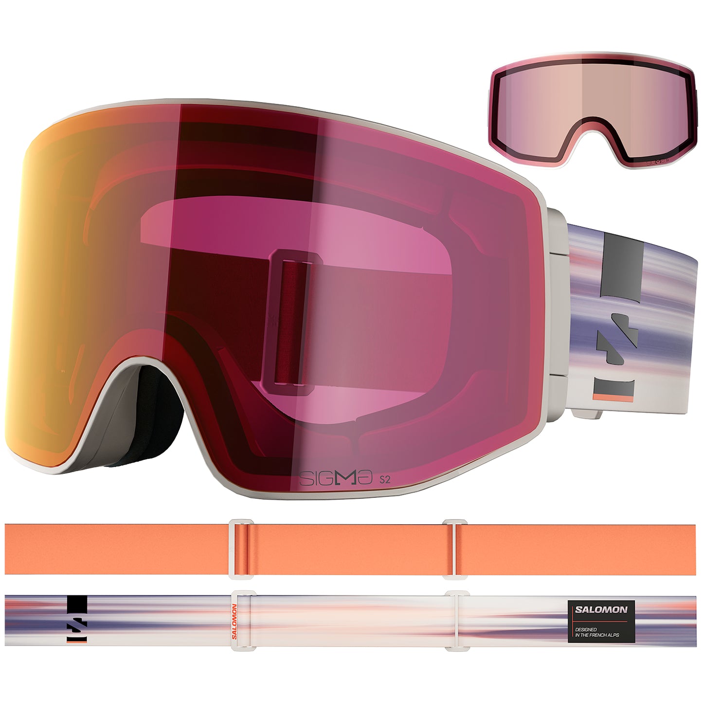 Salomon Sentry Prime Sigma Goggles with Bonus Lens Ns Rainyday/Pr