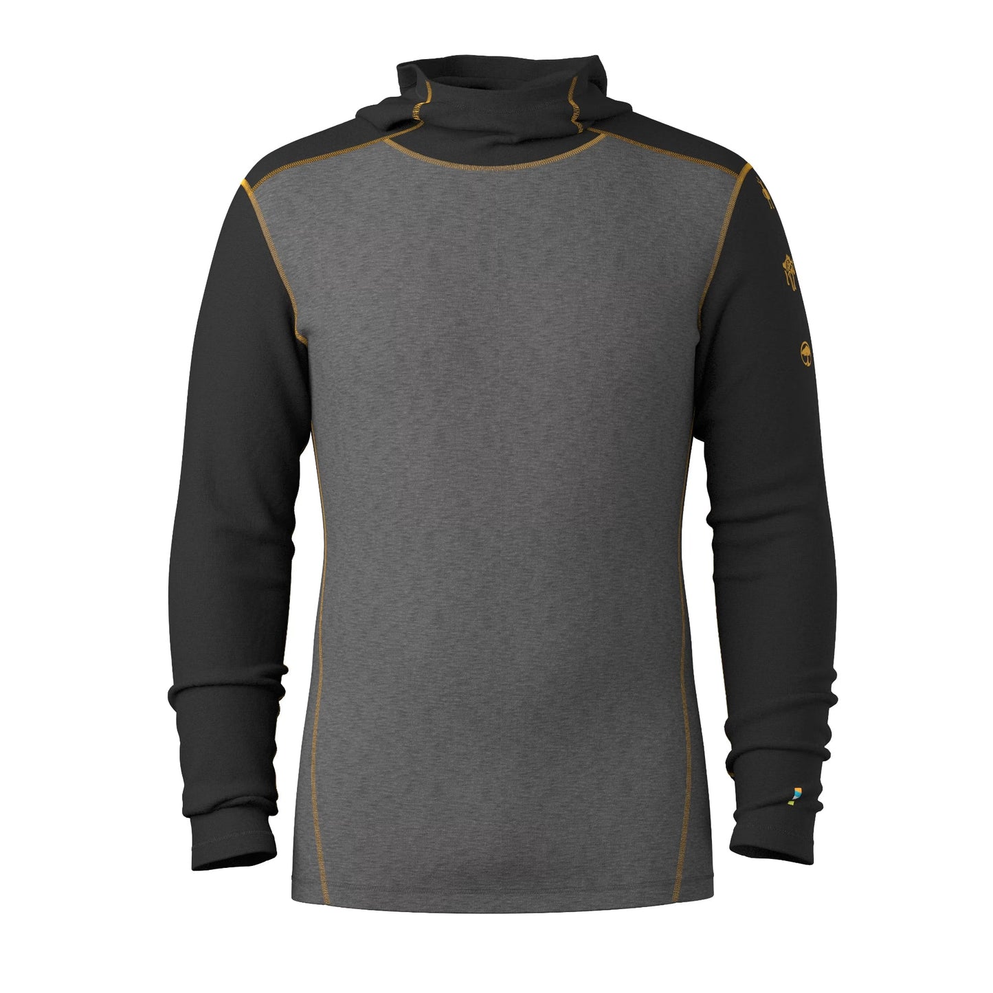 Smartwool Classic Thermal Merino Men’s Base Layer Hoodie Xl Charcoal Honey Gold