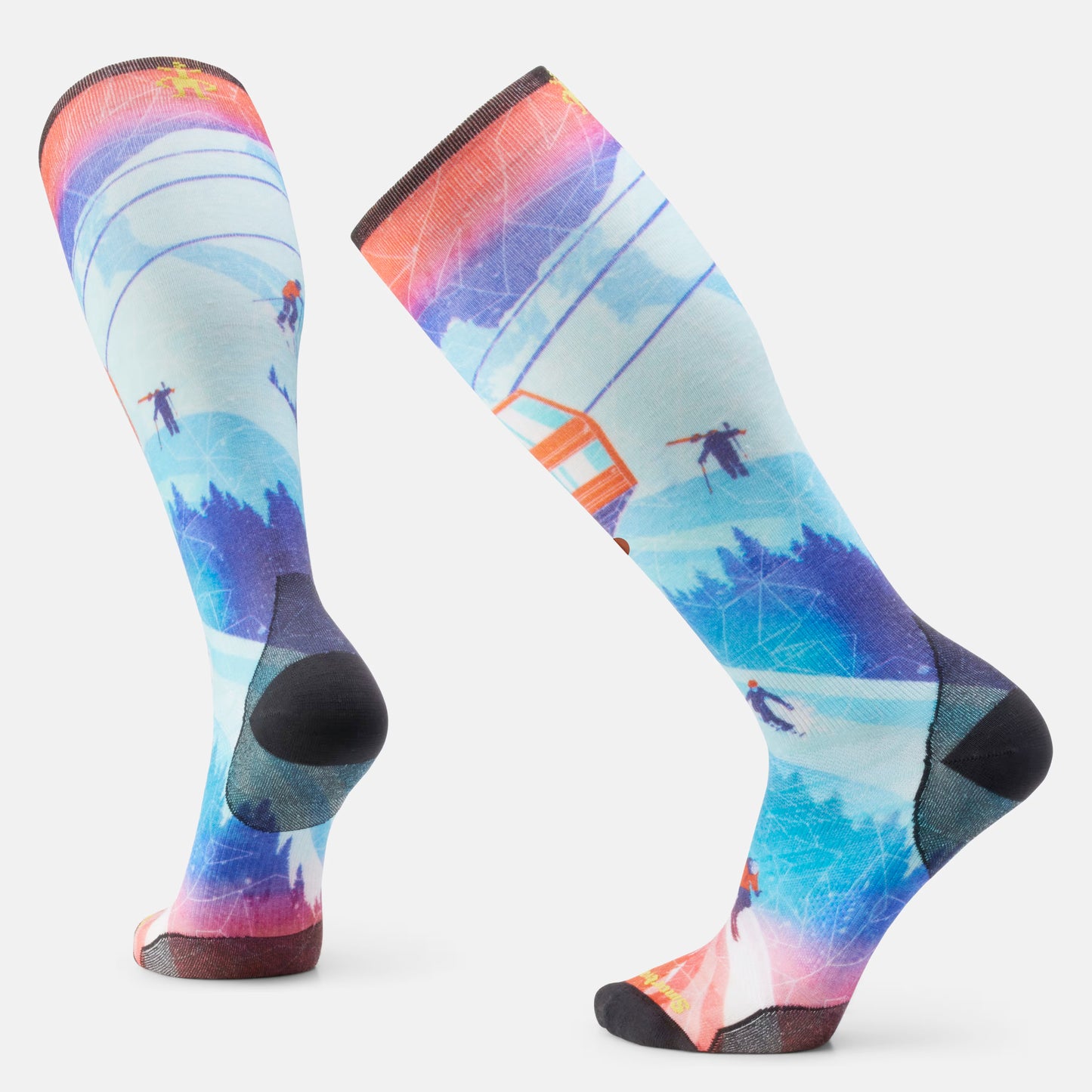 smartwool zero cushion ski day print over the calf socks