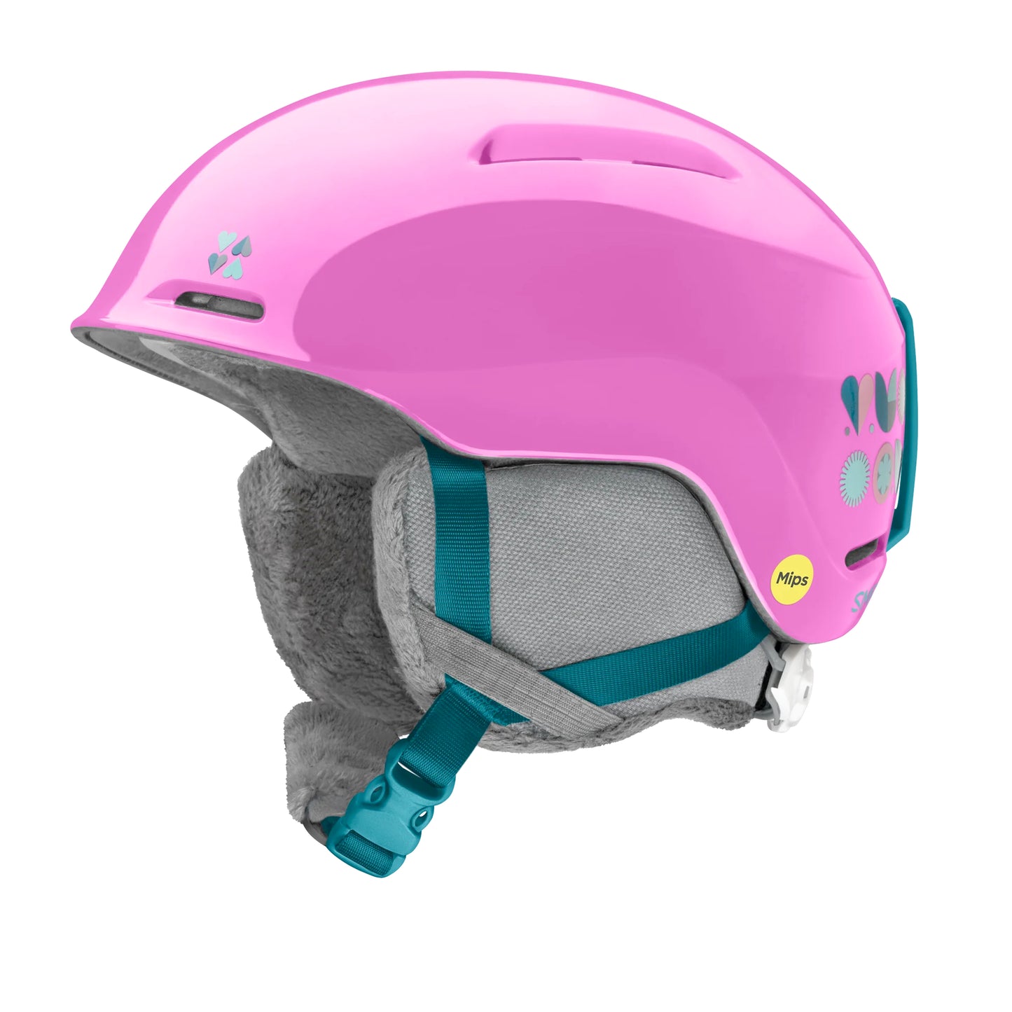 smith glide jr. mips kids’ helmet-color-vivid pink hearts
