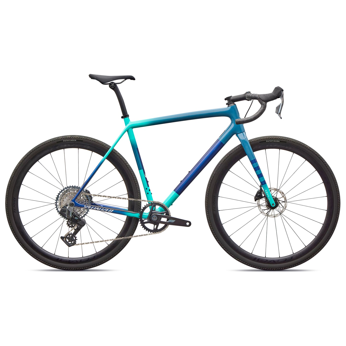 specialized 2026 crux expert axs road bike-color-gryblu/lgnblu/dunewht