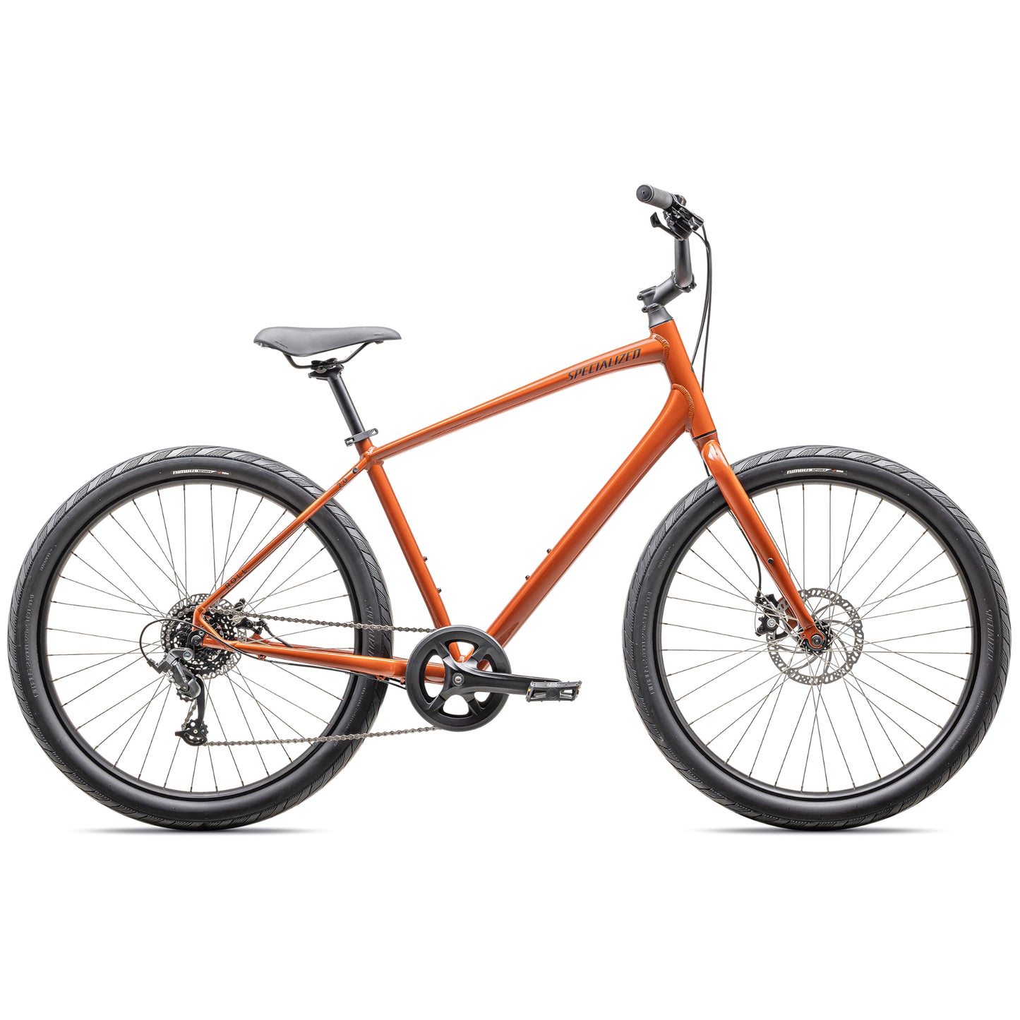 specialized 2025 roll 2.0 comfort bike-color-gloss redwood / satin dark navy reflective