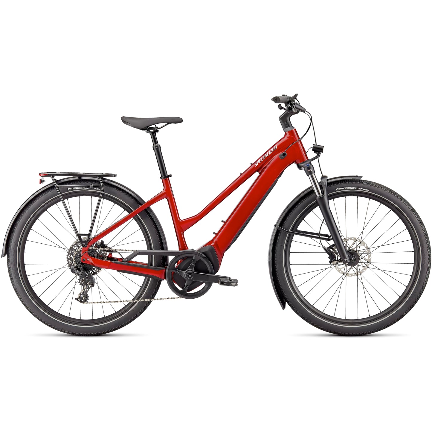 specialized 2025 turbo vado 4.0 step-through electric bike-color-red tint/silver reflective