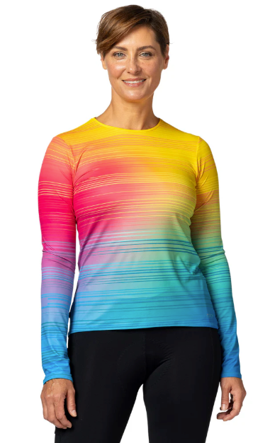 Terry Soleil Long Sleeve Bike Top Xl Rainbow Rush