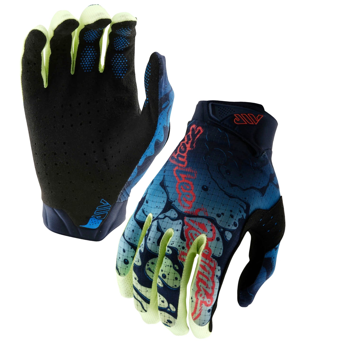 troy lee designs air men’s gloves-color-glo yellow / dark navy