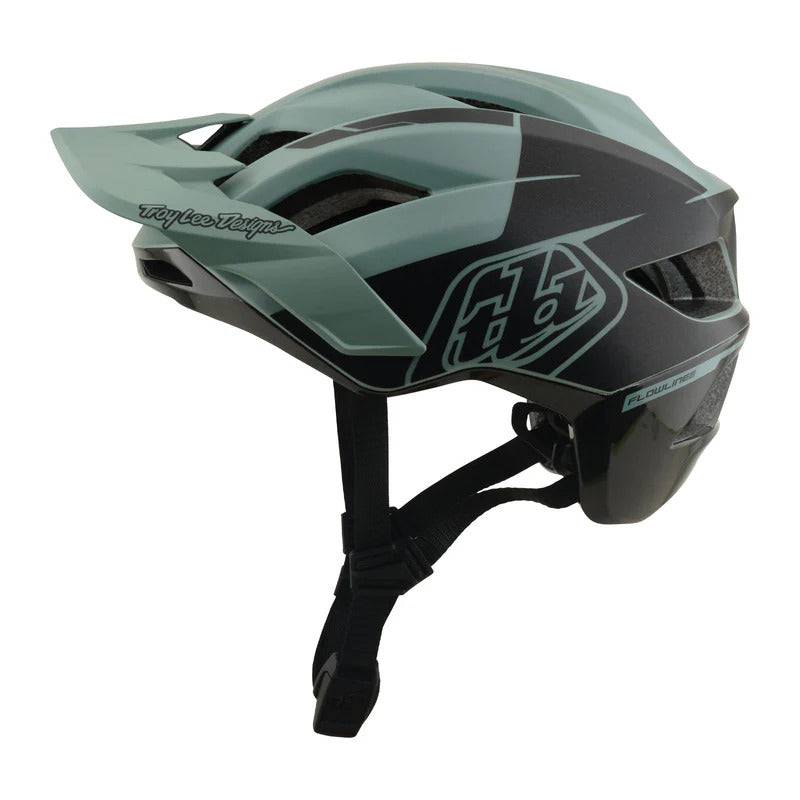 troy lee designs flowline se hydro helmet-color-sage / charcoal