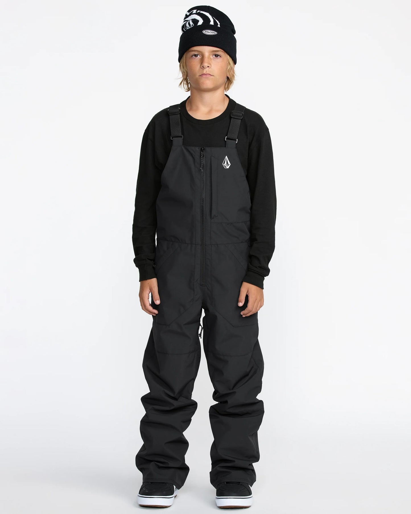 volcom kids' barkley insulated bib overall-color-blk