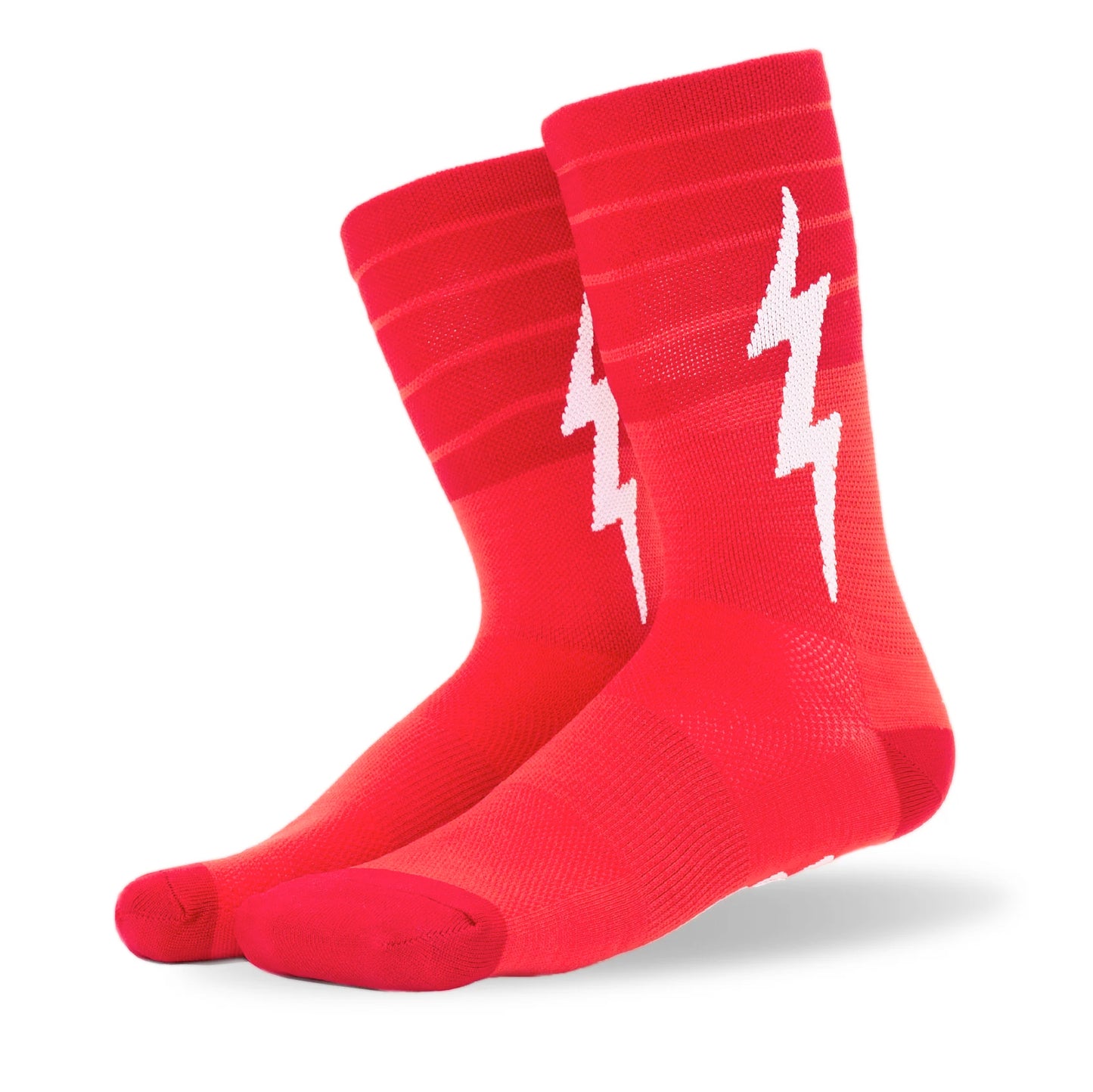 voltage five stripe kom cooling socks-color-shaolin red