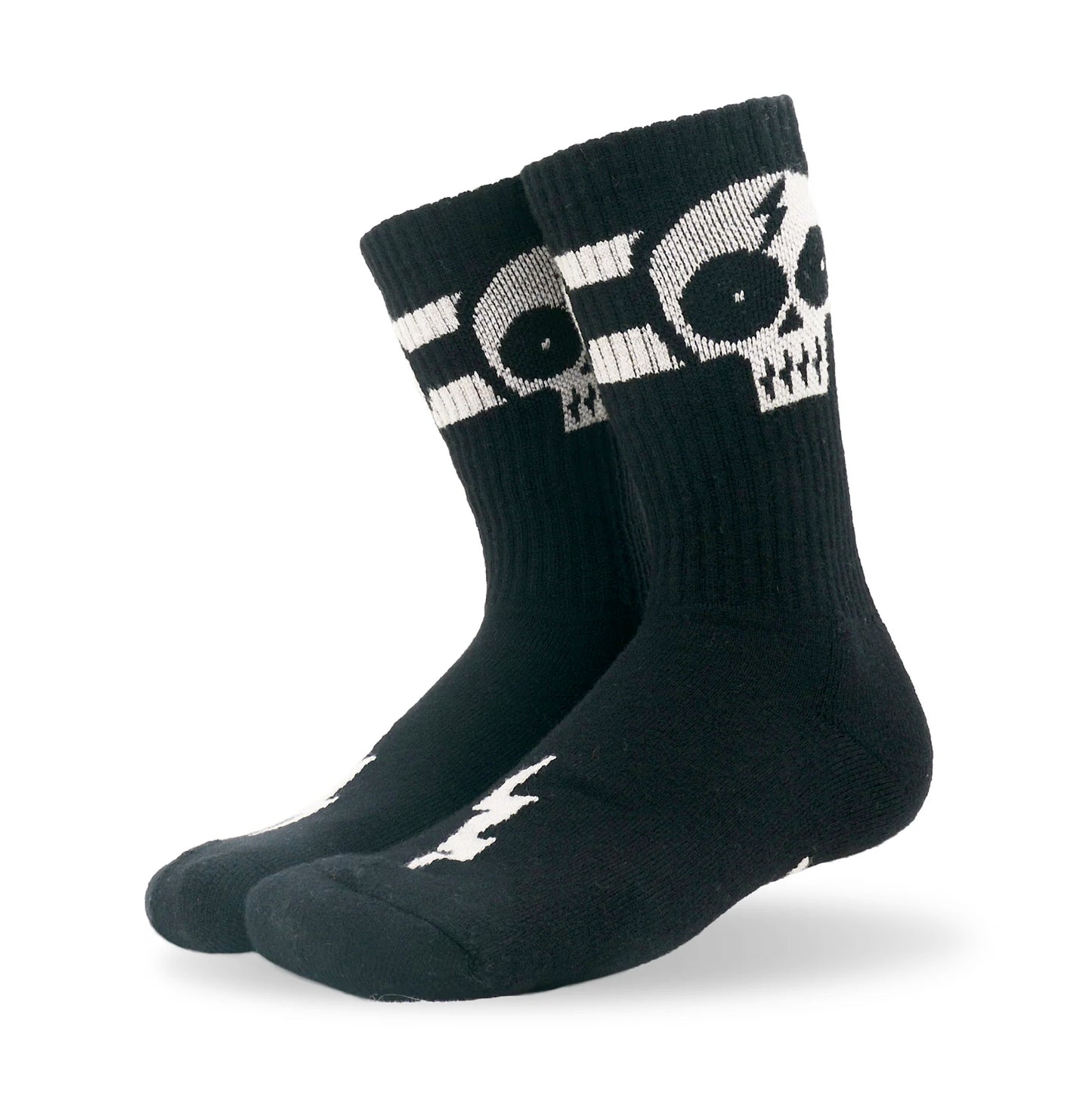 voltage skull & stripes magic merino wool socks