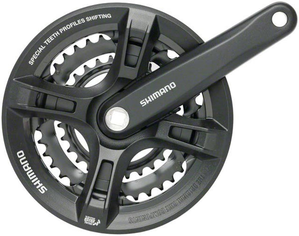 Shimano Alivio M191 170mm 28/38 /48, black/black, with chainguard