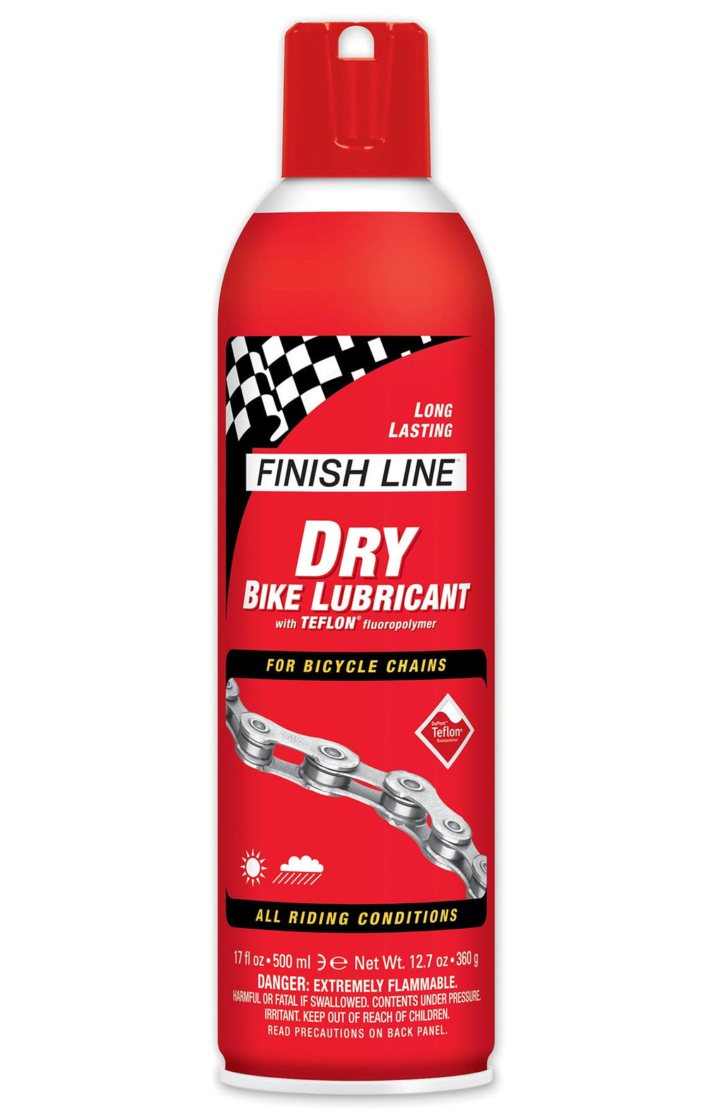 finish line pedal and cleat lubricant Finish Line 17 OZ DRY TEFLON LUBE AEROSOL | Chain Lube