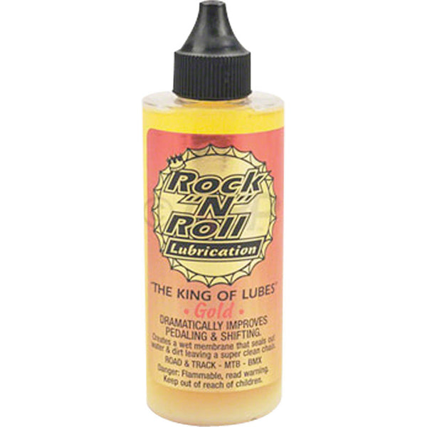 Rock N Roll Rock-N-Roll Gold Lube Squeeze Bottle: 4oz | Chain Lube