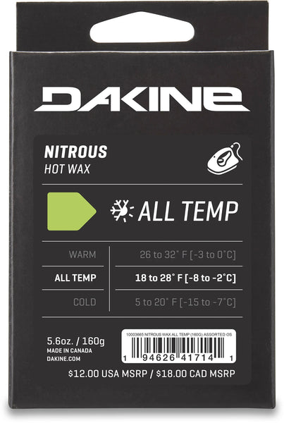 Dakine NITROUS ALL TEMP WAX (160G) | Ski and Snowboard Wax