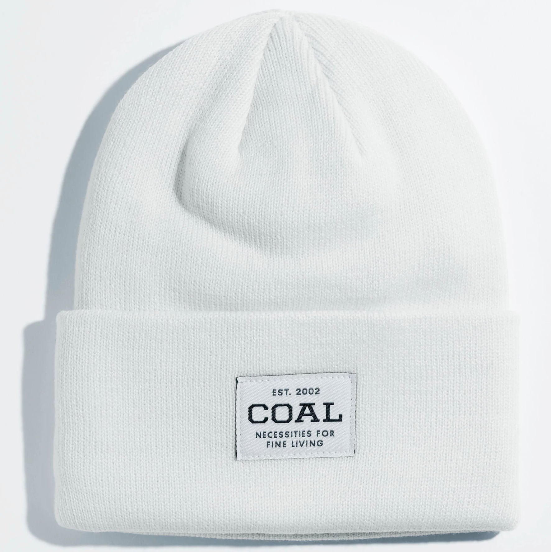 coal the uniform tall knit cuff beanie-color-white