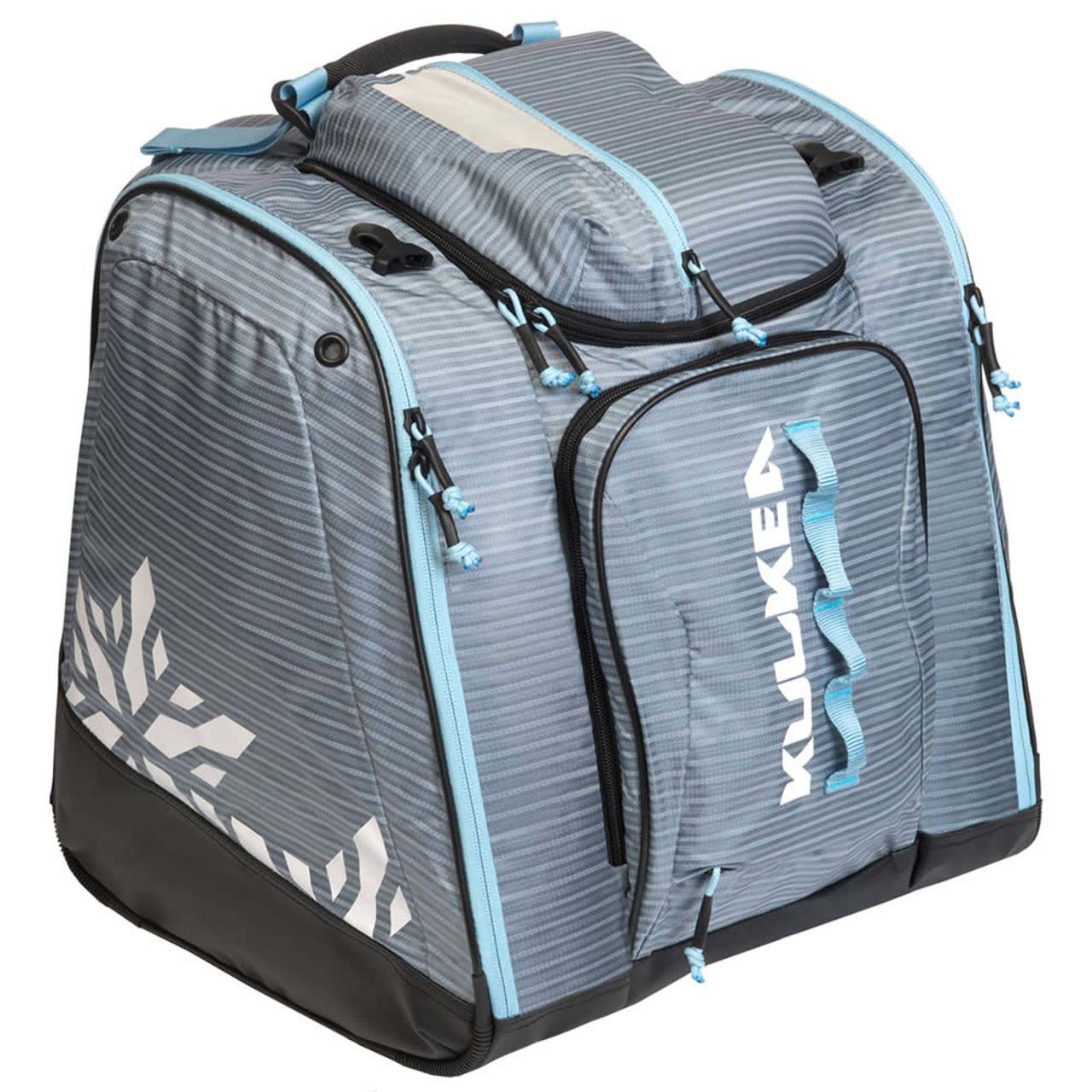 kulkea powder trekker ski boot bag-color-lilac stripes-white-light blue
