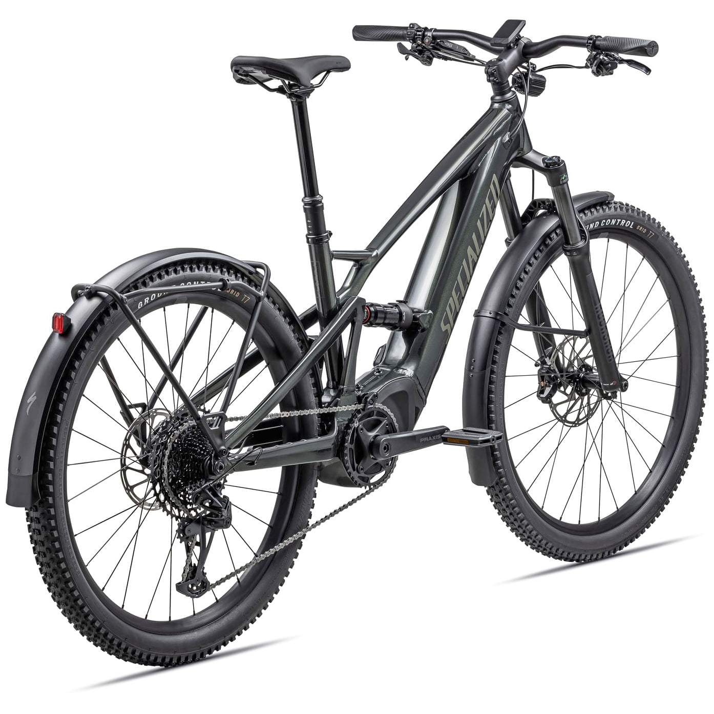 specialized <modelyear>> turbo tero x 5.0 full suspension electric bike-color-oak green metallic/oak green