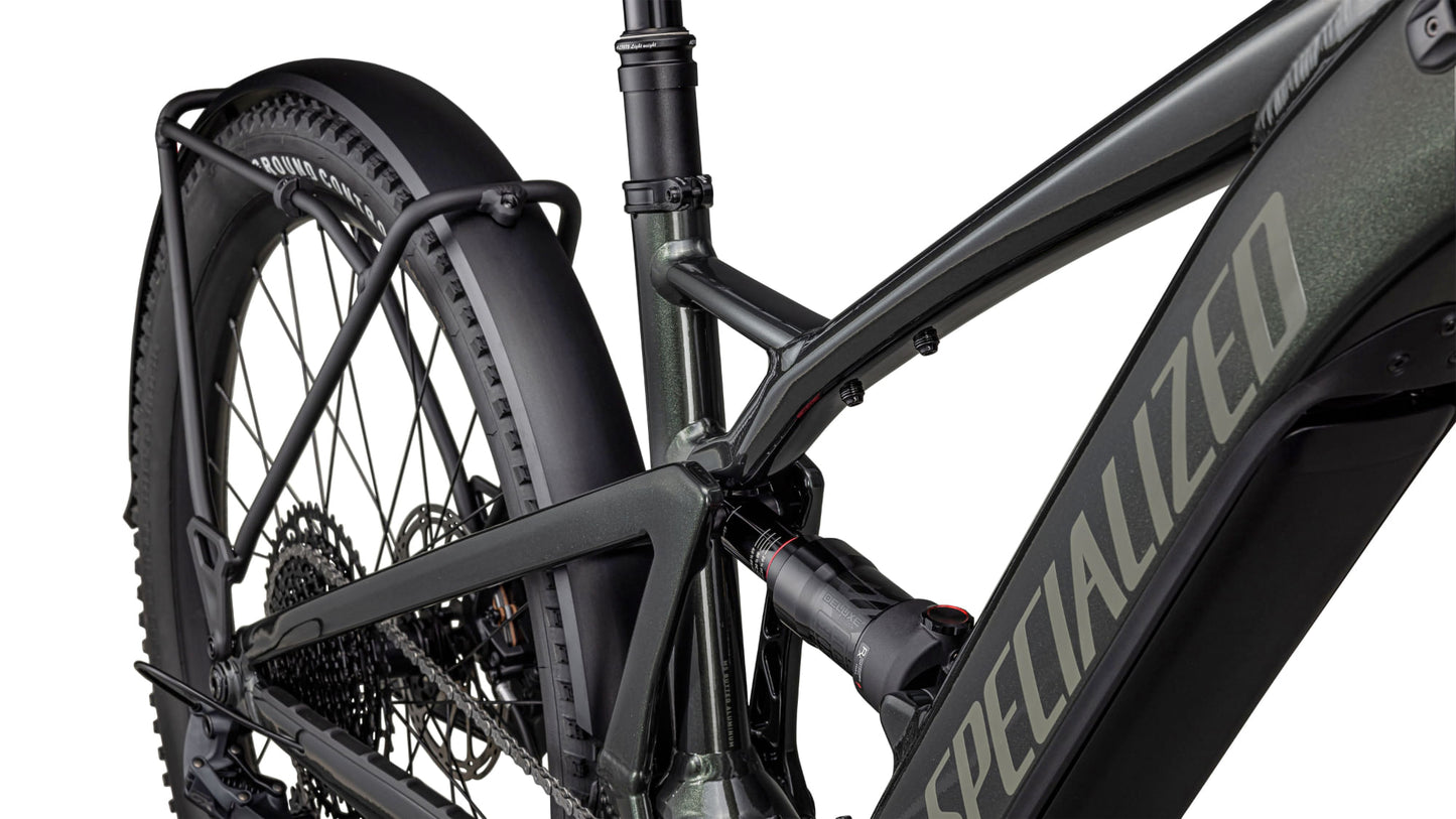 specialized <modelyear>> turbo tero x 5.0 full suspension electric bike-color-oak green metallic/oak green