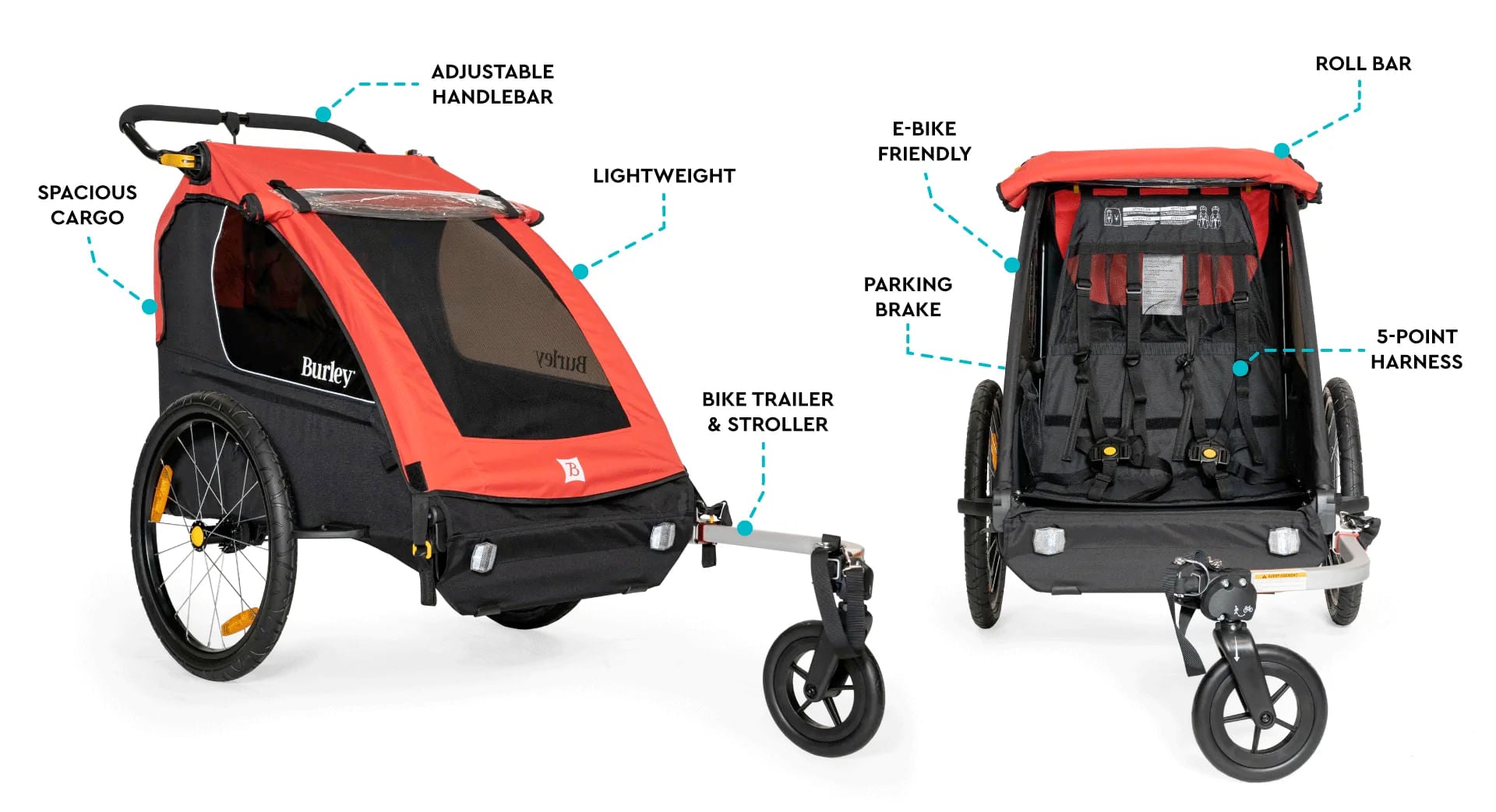 burley bike trailer jogging stroller Burley HONEY BEE TRAILER | Kids Bicycle Trailers