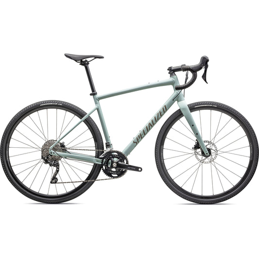 specialized 2024 diverge elite e5 road bike-color-satin white sage/taupe