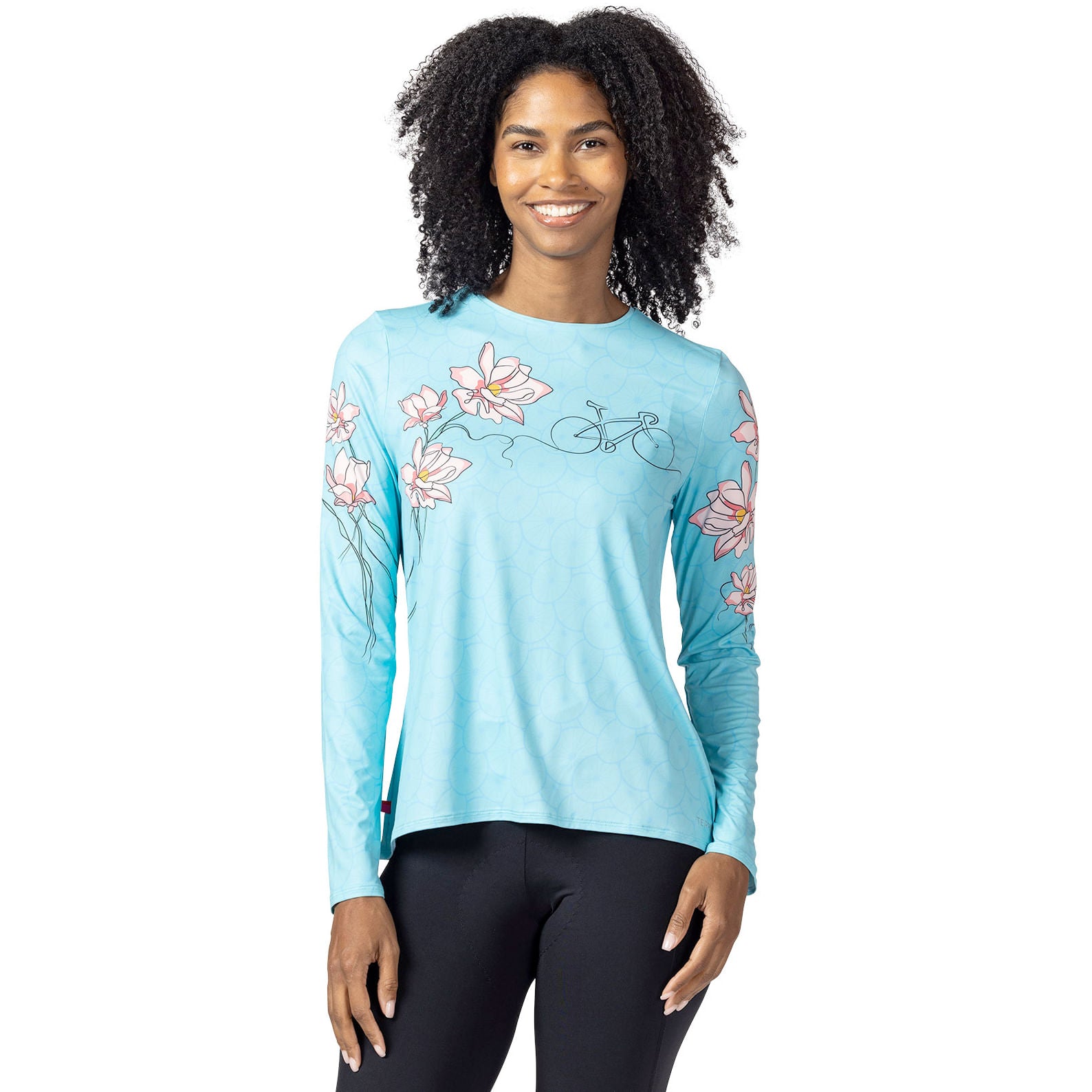 terry soleil flow long sleeve bike top-color-love letter