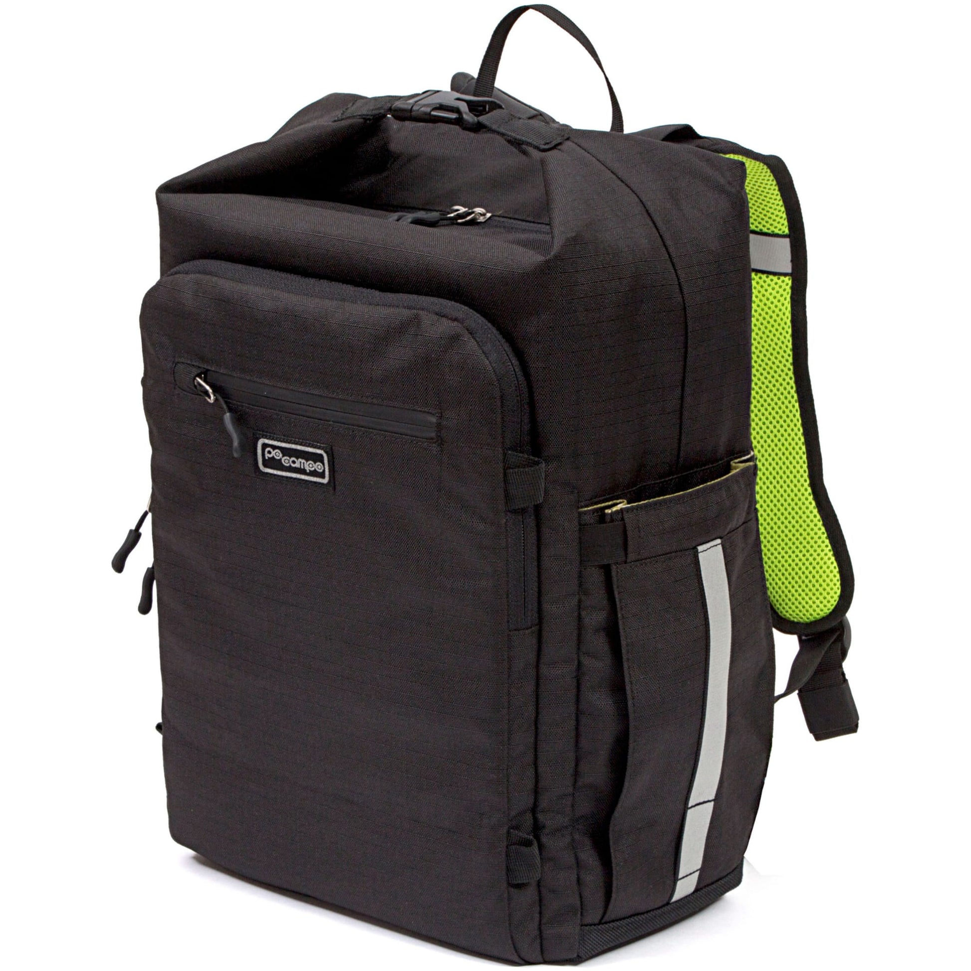 po campo bedford backpack pannier-color-black ripstop