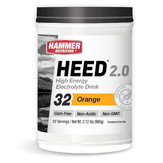 Hammer Nutrition Heed 2.0 Sports Drink Mix- 32 Serving Container 32S Orange