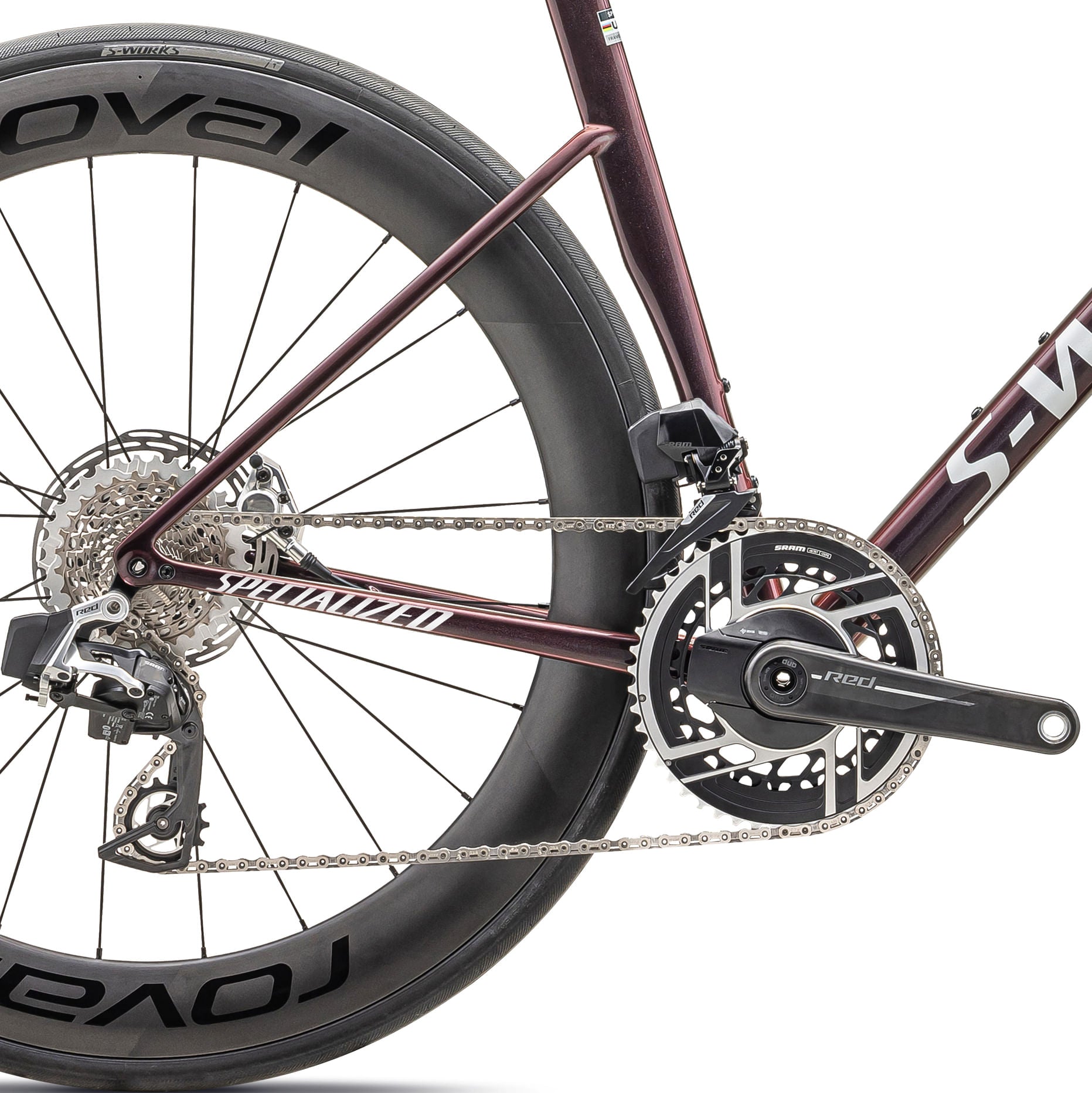 s-works 2025 tarmac sl8 etap road bike-color-gloss salidity red/metallic white silver