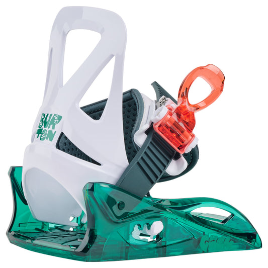 burton mini grom kids’ snowboard bindings 2025-color-green/multi