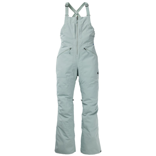 burton women's reserve stretch bib pants-color-petrol green