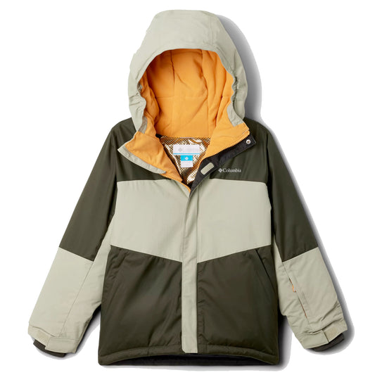 columbia mighty mogul iii kids’ jacket-color-greenscape, safari
